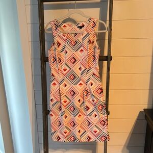Tommy Hilfiger Geometric Patterned Sleeveless Dress